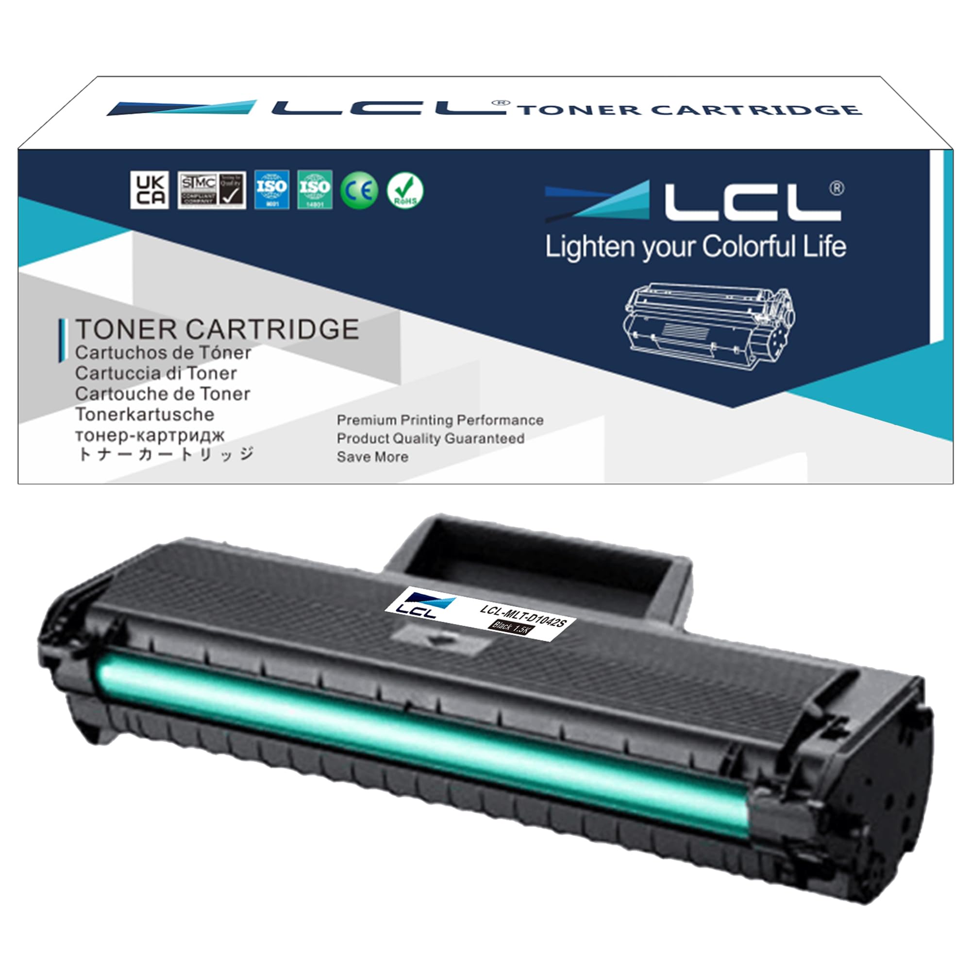 LCL MLT-D1042S SU737A D1042S Toner Cartridge Compatible for Samsung ML-1660 ML-1660N ML-1661 ML-1665 ML-1665K ML-1666 ML-1670 ML-1675 ML- 1860 ML1865W ML1865 ML-1865W SCX-3200 SCX-3200W (1 Black)