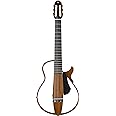 Yamaha SLG200N NW Nylon String Classical Silent Guitar with Hard Gig Bag, Natural