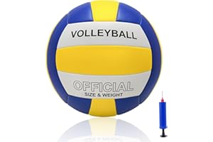 Stavanicen Volleyball Official Size 5 for Indoor Outdoor, Thicker PU Soft Beach Volleyball for Adults Teenager Adults Beach Game Gym Training Beginner