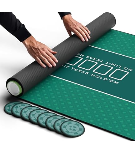 トランプ SLOWPLAY / Poker Mat TEXAS HOLD 'EM Amazon.com: SLOWPLAY 47 x 27 Inch Texas Hold'em Poker Mat