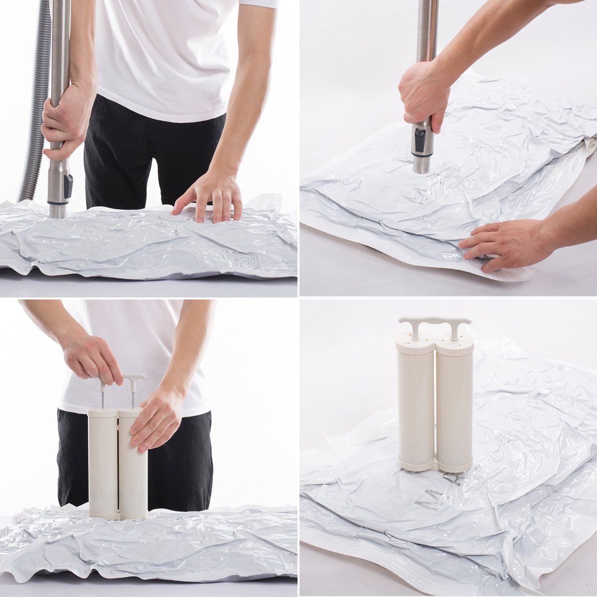 Extra Thick Vacuum Storage Bags 6 Pack 3 xLarge3 Large Reusable Space