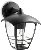 Philips myGarden Creek Outdoor Wall Light Black 60 W E27 (Bulb Not Included)