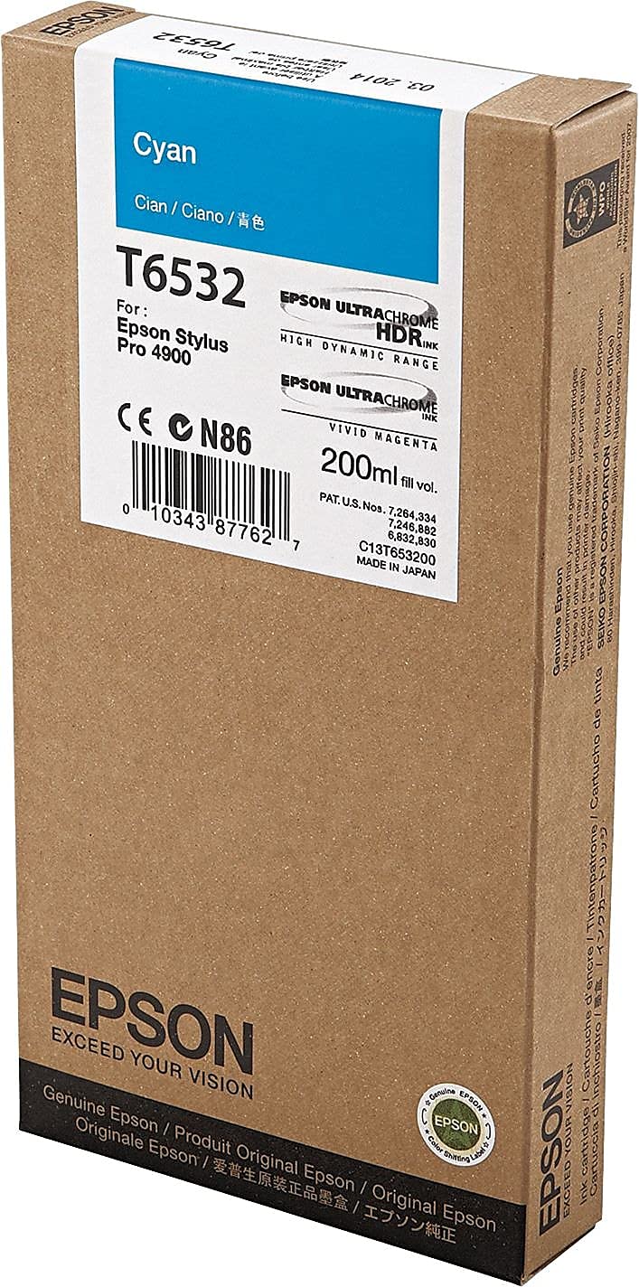 Epson ink cartridge cyan T653 200ml T 6532