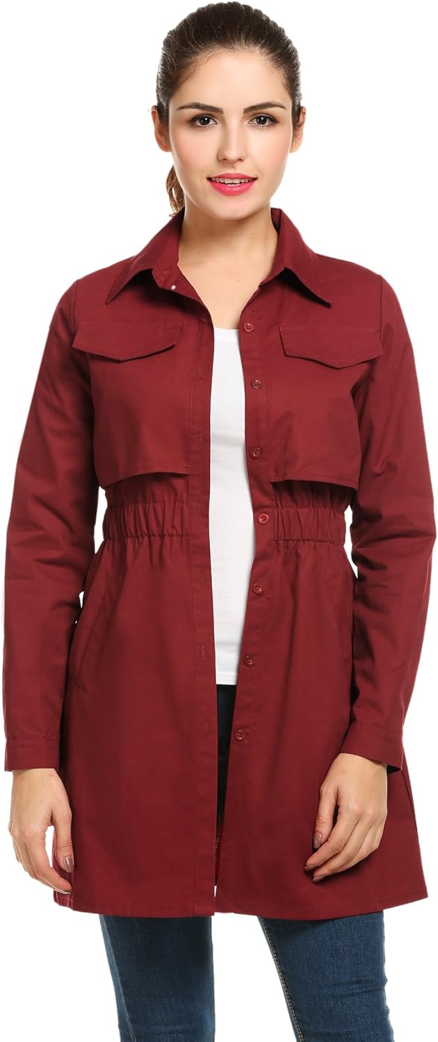 red trench coat amazon