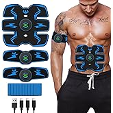 ab Stimulator Muscle Toner, abs Stimulator Military Grade EMS Muscle Stimulator Ab Machine for Ab/Arm/Leg, Abs Workout Equipment, ab Stimulator Belt Abdominal Belt Fitness Portable for Men and Women