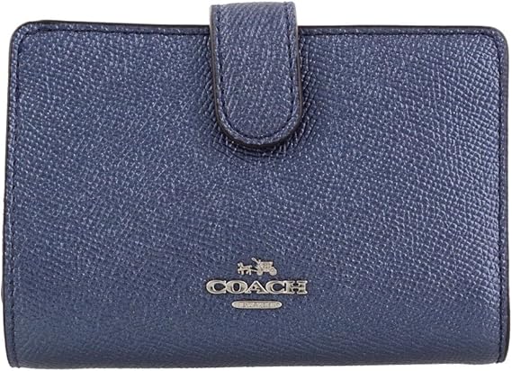 Amazon Co Jp コーチ アウトレット 二つ折り財布 レディース メタリックネイビー F Svlbi 並行輸入品 服 ファッション小物