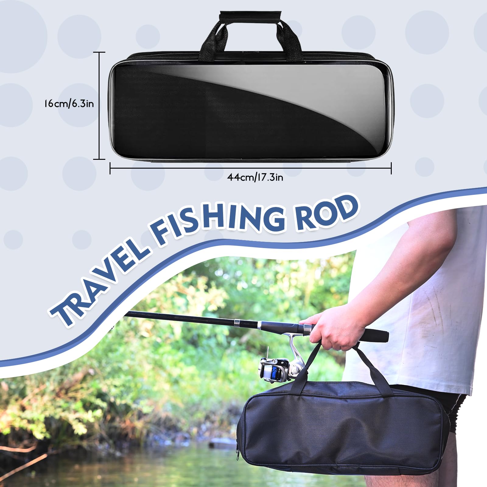 Telescopic Fishing Rod and Reel Combo, 2PCS 5.9FT Collapsible Fishing Pole Set with Pre-Loaded Spinning Reel Lures and Carrier Bag, Saltwater Freshwater Fishing Gear for Adults