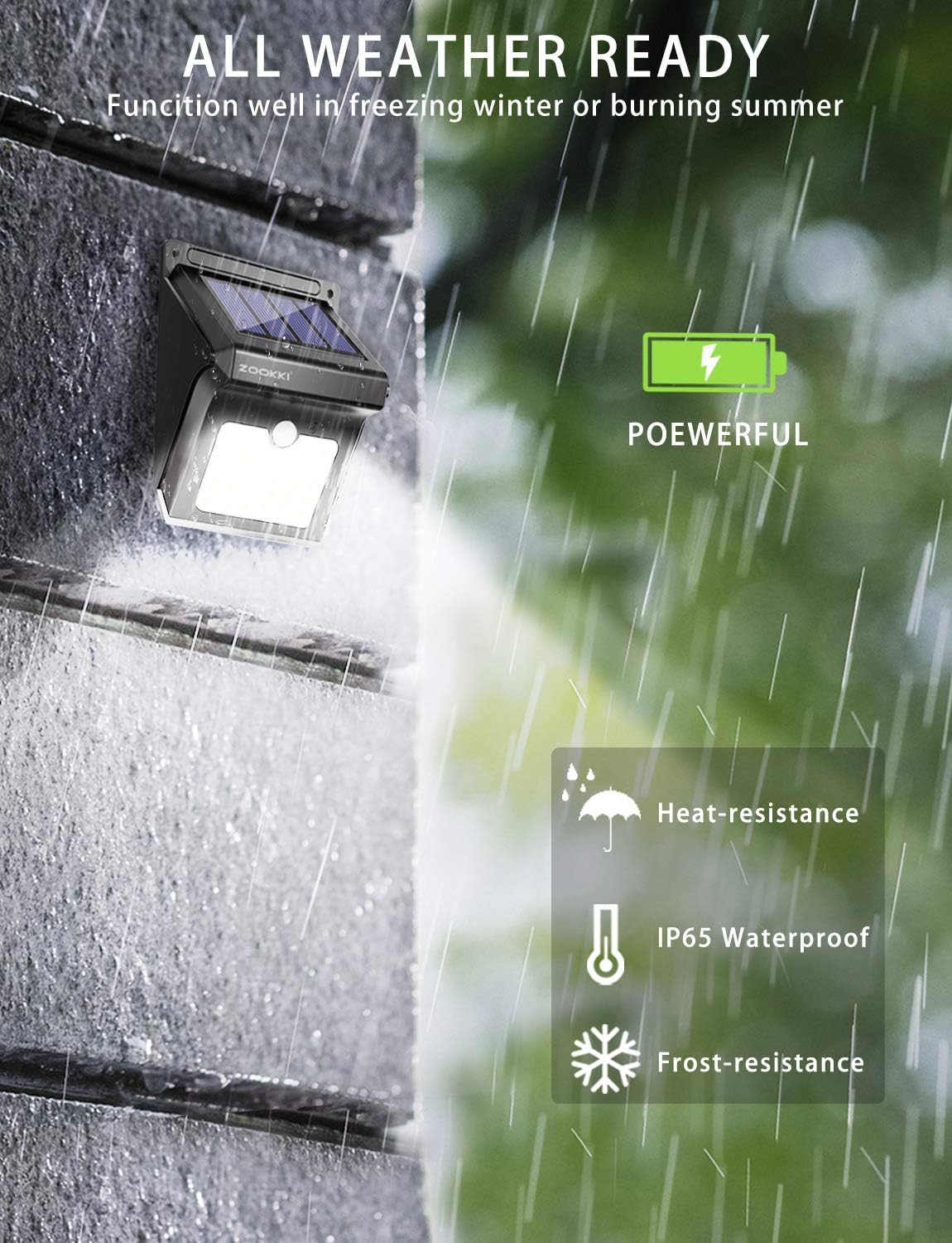 ZOOKKI Solar Lights Outdoor, 28 LED Wireless Motion Sensor Lights, IP65 Waterproof Wall Light Easy-to-Install Security Lights for Outdoor Garden, Patio, Yard, Deck, Garage, Driveway, Fence 4 Pack - - 