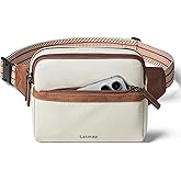 LATMAP 3L Fanny Packs Belt Bag for Women Small Everywhere Crossbody Bag Waist Packs Faux Leather Sling Chest Travel Purse