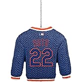 FOCO - MLB Baseball Team Color Holiday Sweater Resin Xmas Christmas Tree Hanging Ornament (New York Mets - Juan Soto)