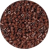1000Pcs Loose Fuse Beads 5mm Bulk Refill Kit Fast Easy to Use Stress Relief Pixel Art Melting Beads for DIY Decor Crafts Creative Handmade Projects 3D Craft (Dark Brown)