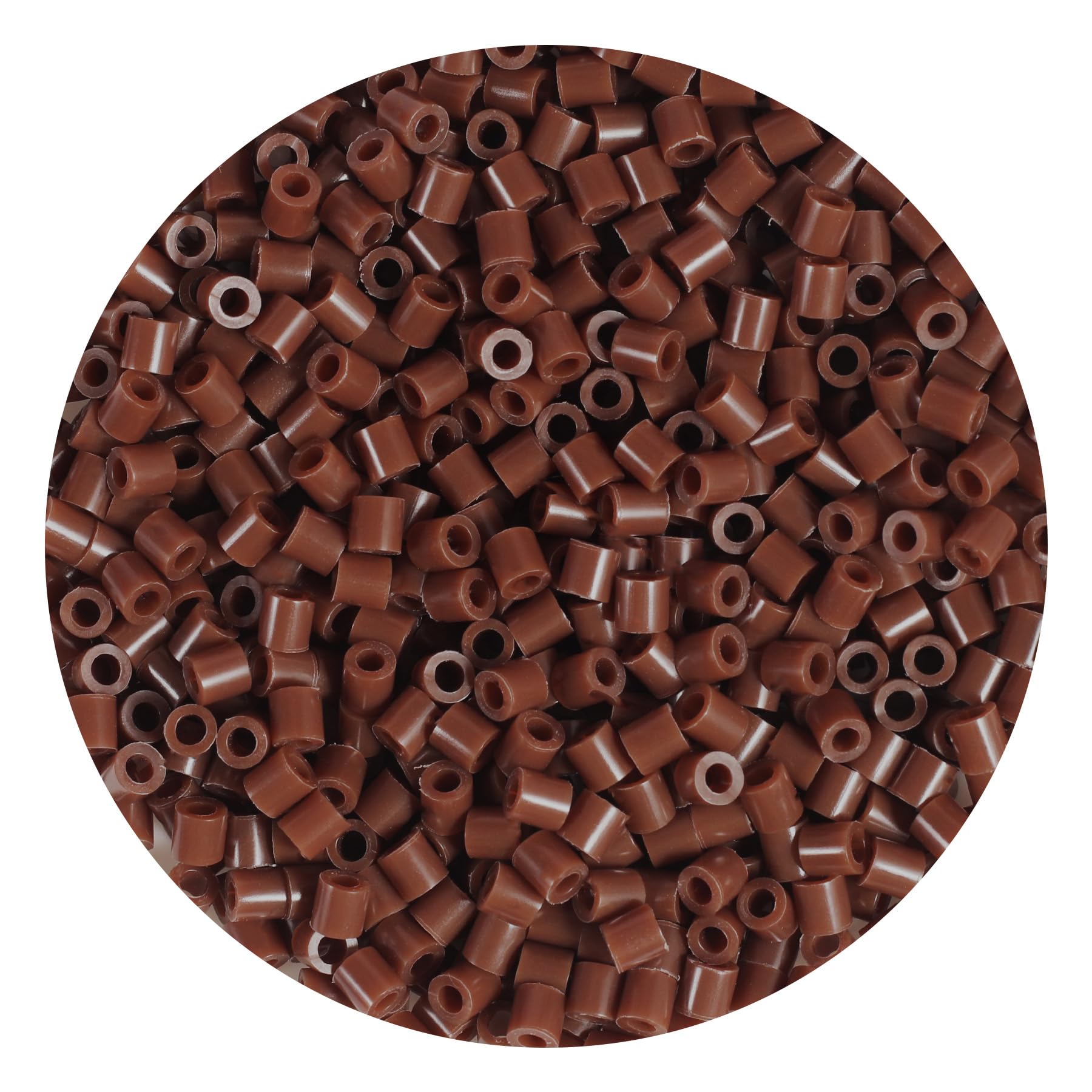 1000Pcs Loose Fuse Beads 5mm Bulk Refill Kit Fast Easy to Use Stress Relief Pixel Art Melting Beads for DIY Decor Crafts Creative Handmade Projects 3D Craft (Dark Brown)