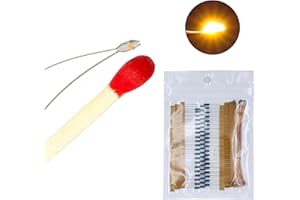 LUNENG Tiny Led Lights for Crafts, 20 Pcs Micro LED, Yellow Mini LED, SMD led 0603, Soldered Micro Litz Wired Leads, Multi-Resistor, Suitable Used in Any Small Model, Cosplay, Tight Space Lighting