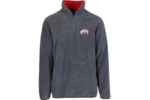 JH DESIGN GROUP JH DESIGN Men's Ohio State Buckeyes Quarter Zip Fleece Pullover Long Sleeve Shirt