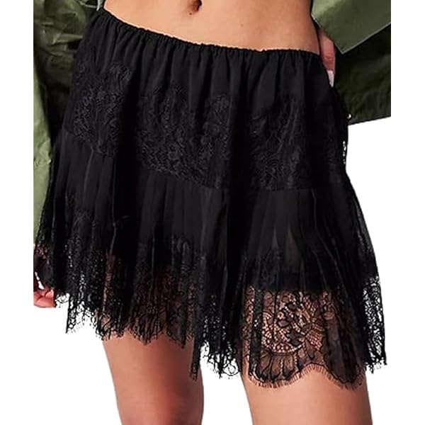 スカート MEDI TROMPE L'OEIL LACE PRINT MINI SKIRT セール】MEDI TROMPE L'OEIL LACE PRINT MINI SKIRT（デニム