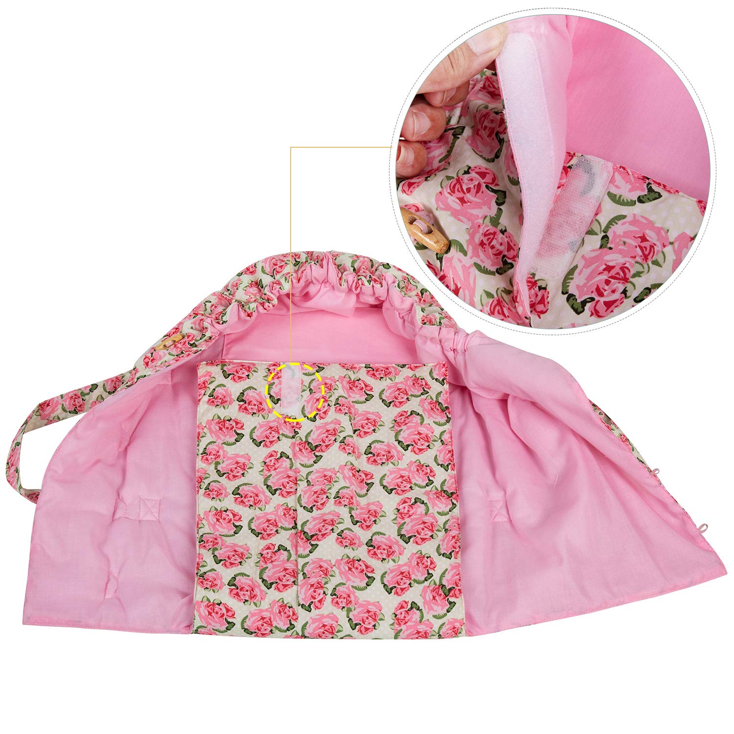 Rakki Dolli Doll Stroller Sleeping Bag Cartoon Bear Super Soft Sleepover Bag With Wooden Buttons And Velcro Doll Carrying Bags For 18 16 14 Inch Dolls Dolls Accessories Dolls Kiririgardenhotel Com