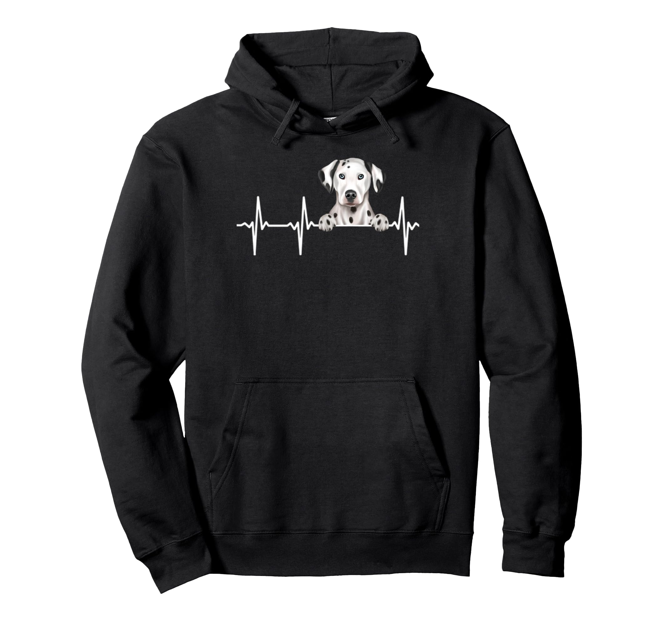 Funny Dog Heartbeat For Dalmatian Lovers Pullover Hoodie