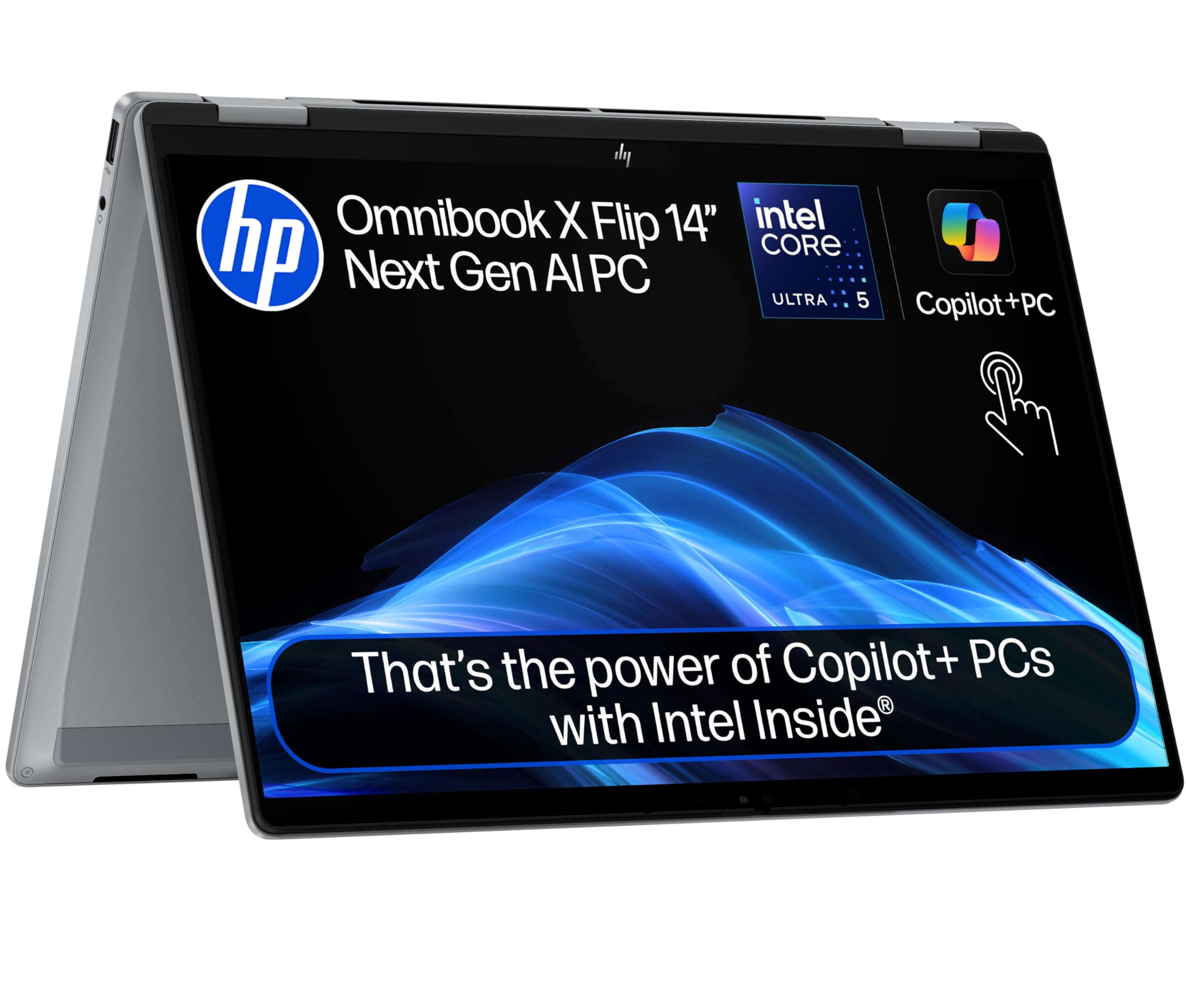 HP OmniBook X Flip NGAI 14" Laptop | CoPilot+ PC | Intel® Core™ Ultra 5-226V Processor | 16GB RAM | 512GB SSD | Intel® Arc™ 130V | 2K IPS Touchscreen | Up to 22.75Hr Battery | Windows 11 | 14-fm0005sa
