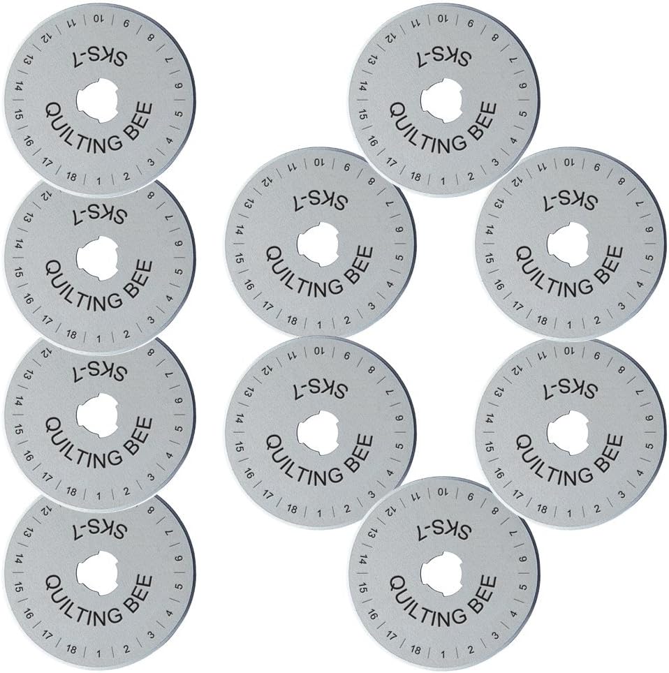 10-Pack Quilting Bee 60mm Rotary Cutter Refill/Replacement Blades (RB6010)