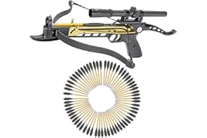 Crossbow Self-Cocking 80 LBS by KingsArchery® with Hunting Scope, and a Total of 63 Aluminim Arrow Bolts + KingsArchery® Warranty