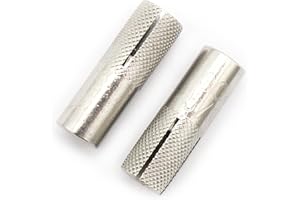 SCXCLY 20pcs Drop in Anchors, (5/16''-18) Knurled Drop-in-Anchor for Solid Concrete, Internal Forced Expansion Screw Bolts, 304 Stainless Steel(Silver)