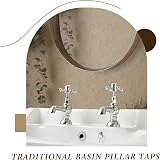 Wasserrhythm Victorian Basin Taps Pair Waterfall Twin Chrome Brass view 7