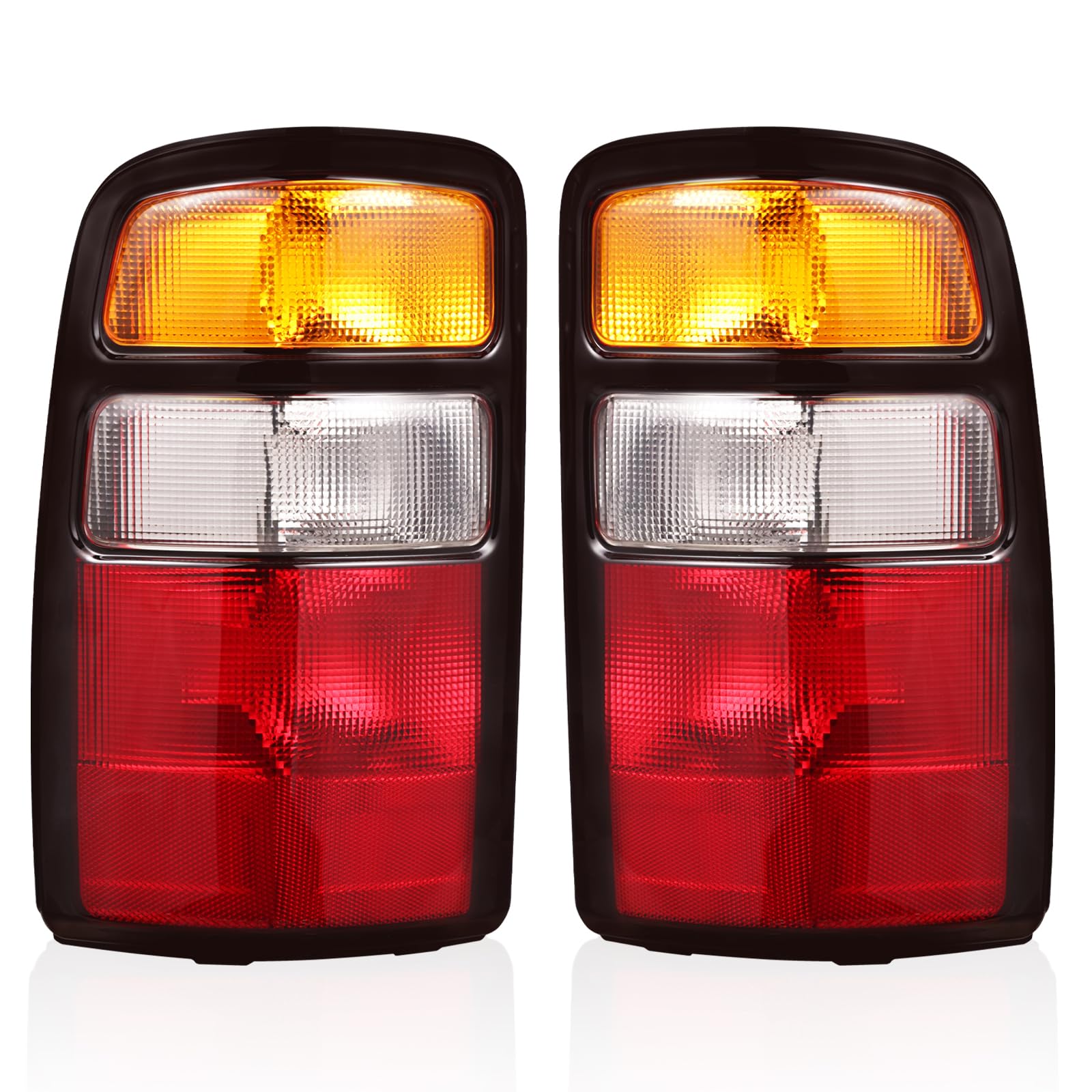 Photo 1 of Boine Tail Light Compatible With 2000 2001 2002 2003 2004 2005 2006 Chevy Tahoe Suburban 1500 2500 GMC Yukon Driver and Passenger Side Rear Light Brake Lamps (OE-Black Edge Clear Lens)