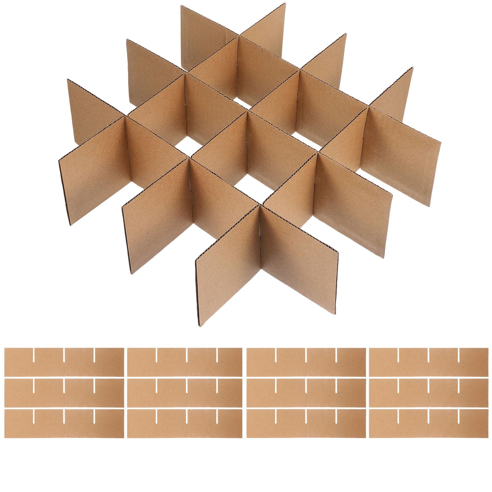 jojofuny 2 Set Moving Boxes Dividers Set Cardboard Box Partition with 12 Compartments for Glassware and Dishes Reusable Packing Kit for Fragile Items Protection and Storage