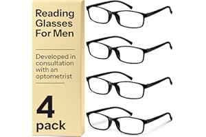 Gaoye Reading Glasses Men - Blue Light Blocking Lenses, TR90 Frames, UV400 - Eyeglasses with Clear Vision