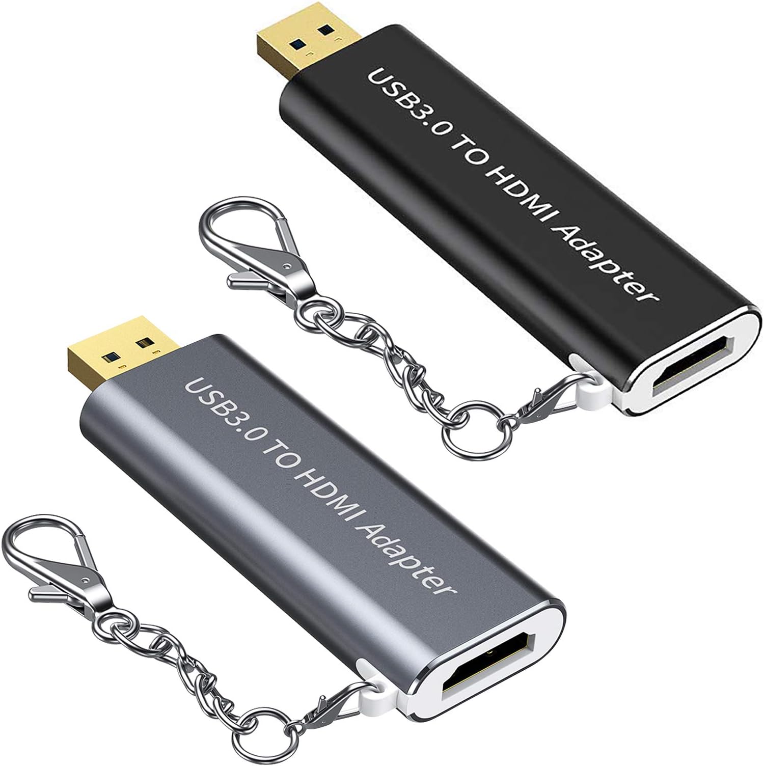 USB to HDMI, USB 3.0 to HDMI HD 1080P Video Graphics Cable Converter for HDTV Audio Video Adapter for Windows XP/10/8.1/8/7 [ NO MAC & Vista ] (Silver)