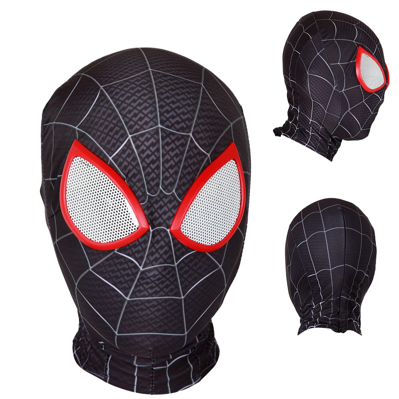 Spider Mask With Lenses and Invisible Zip - Fancy Dress for Adults and Kids, Gifts for Fans, Halloween Costume Props for Masquerade Party and Carnival