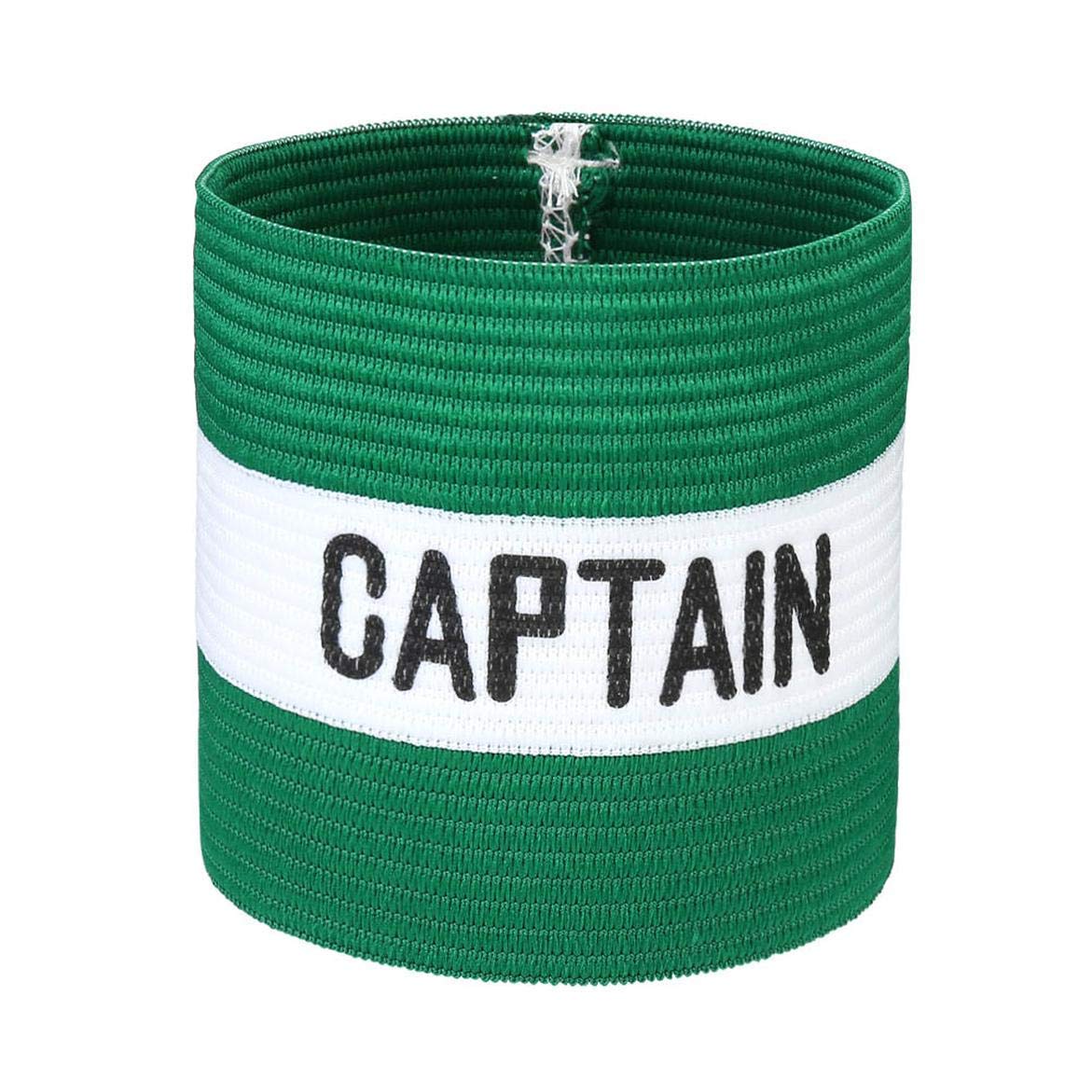 VerteLife Classic Captain's Armband for Football Training, Adult & Youths Elastic Sports Arm Band Captain Armbands (Adult, Green)