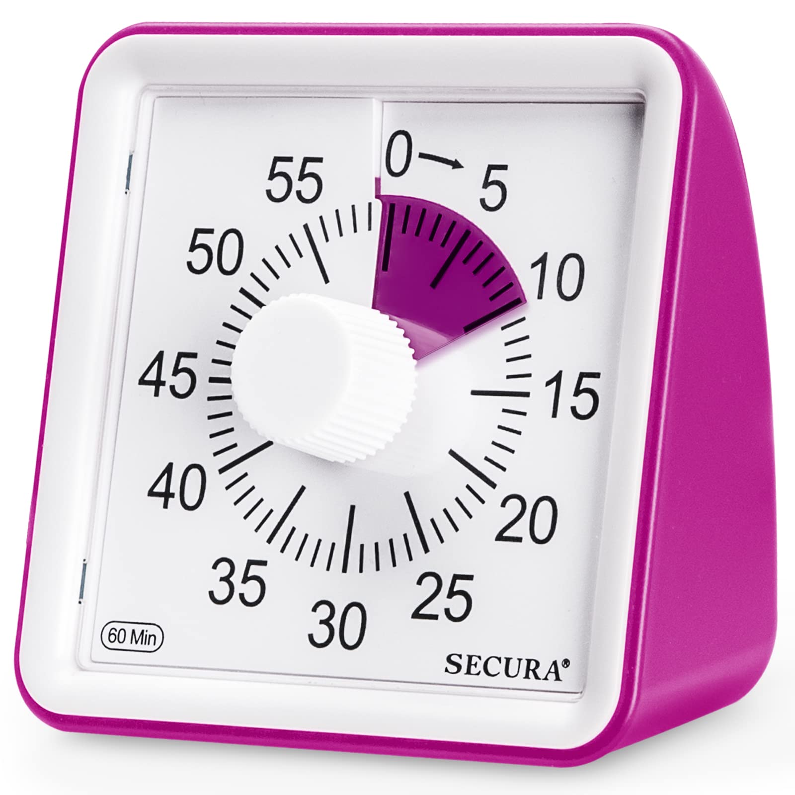 Photo 1 of Secura 60-Minute Visual Timer, Classroom Timer, Countdown Timer for Kids and Adults, Time Management Tool for Teaching (Violet & Violet)