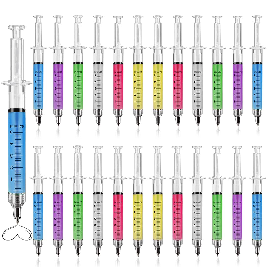 Photo 1 of Leery Macaron Syringe Pens, Multi-Color Retractable Pens (30 Pieces?