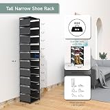isightguard Narrow Shoe Rack 10 Tier Tall Slim Space Saving Organizer view 3