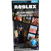 Roblox Deluxe Mystery Pack Action Figure Series 1 - Includes Exclusive Virtual Item (Choose Figure) (Big Bank Robbery: Edguard &amp; Boz)