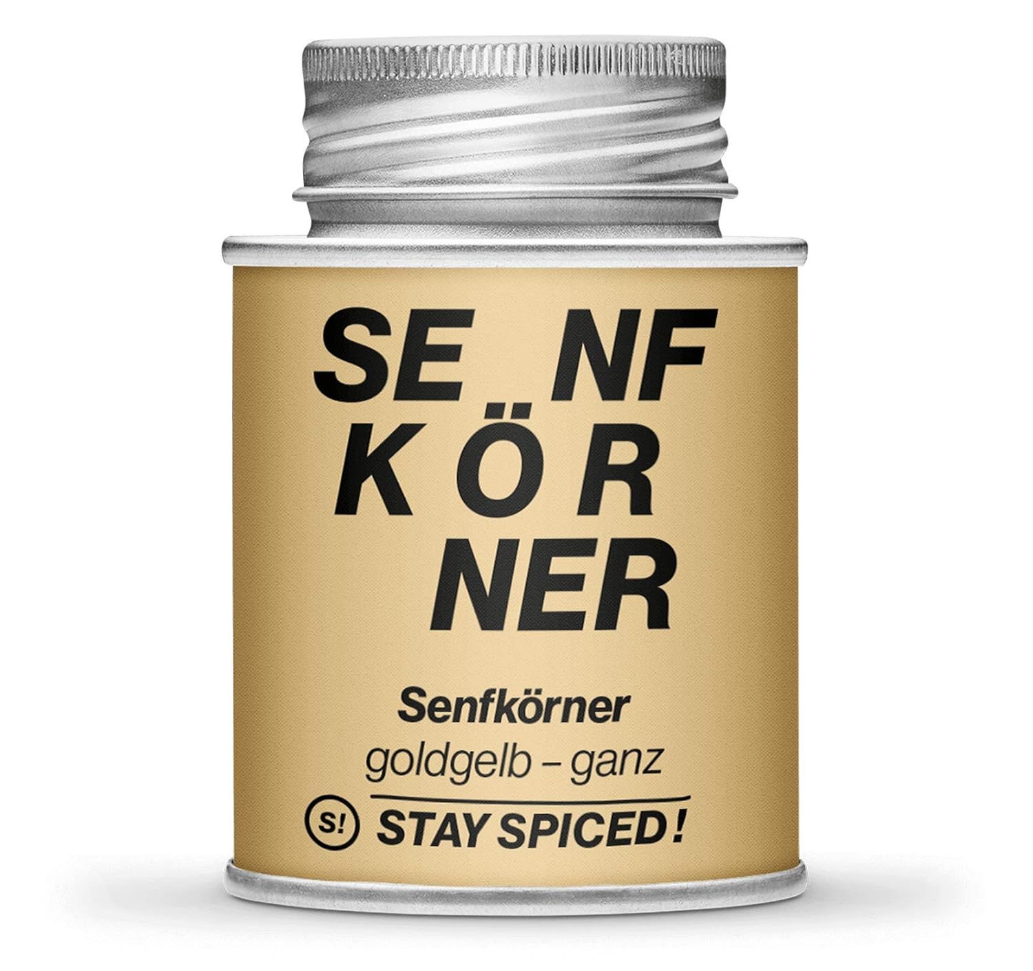STAY SPICED Hochwertige Senfkörner von STAY SPICED ! I Goldgelb I Ganz I Verpackt in 170 ml Schraubdose