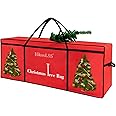 12 Ft Christmas Tree Bag Built-in Christmas Ornaments Pockets, 4 Carry Handles and Dual Zippers,Extra Large Christmas Tree St