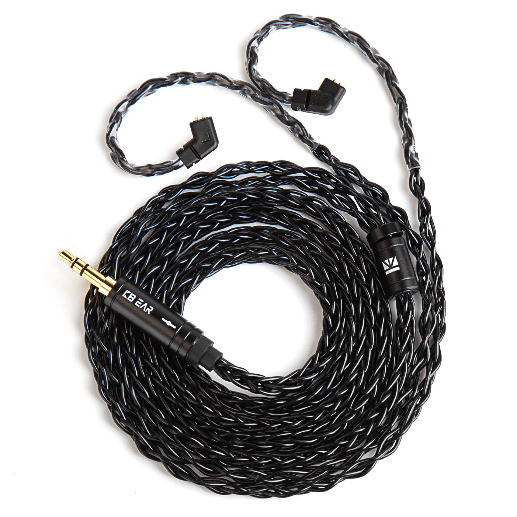 Photo 1 of Kbear ST12 4N High-purity ofc Silver-plated HiFi IEM Cable for in Ear Monitor Earphones, KZ ZSN PRO X Earphone Upgraded Cable for KZ EDX Pro ZS10 PRO ZAS ZAR DQS Headphones (3.5 C PIN, Black, 1.2m)