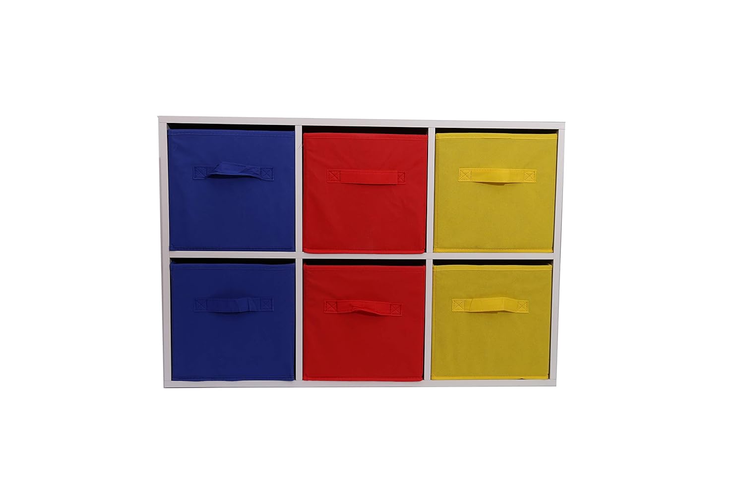 Home Source Toy Storage Unit Kids Chest Of 6 Canvas Drawers