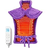 CooCoCo Back Heating Pads for Women Grandma, FSA Eligible Heat Pad for Back Pain Relief, Cute Heat Pad with 6 Heat Levels, HSA Store Approved Items, ETL Certified, Purple