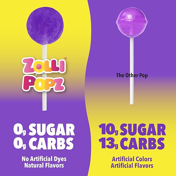 ZOLLIPOPS CLEAN TEETH LOLLIPOPS – ANTICAVITY SUGAR FREE CANDY FOR A HEALTHY SMILE GREAT FOR KIDS, DIABETICS AND KETO DIET. NATURAL FRUIT VARIETY, 3.1 OUNCE