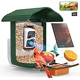 birdsnap® PAV-Bird Feeder with Camera,2K HD with 64GB Card, AI Identify Smart Bird House Cam Solar Panel,Live Stream,Motion Detection,Auto Record Video for Backyard Outdoors,Ideal Gift for Bird Lover