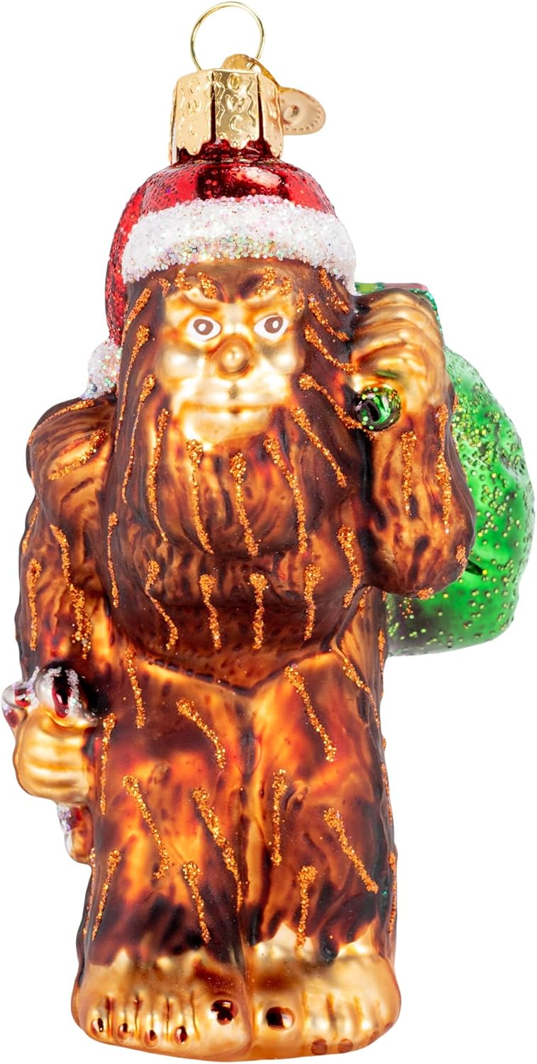 Ornaments - Old World Christmas Ornaments Santa Sasquatch Glass Blown Ornaments for Christmas Tree
