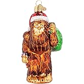 Old World Christmas Santa Sasquatch Glass Blown Ornament for Christmas Tree, Handcrafted Holiday Decoration, Santa Collection