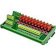Electronics-Salon DIN Rail Mount 10 Position Power Distribution Fuse Module Board, for AC/DC 5~32V