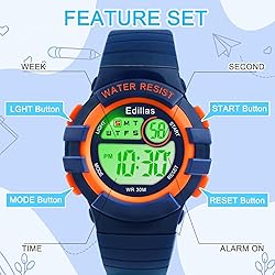 Edillas Kids Watches Digital Girls Boys,7 Colors