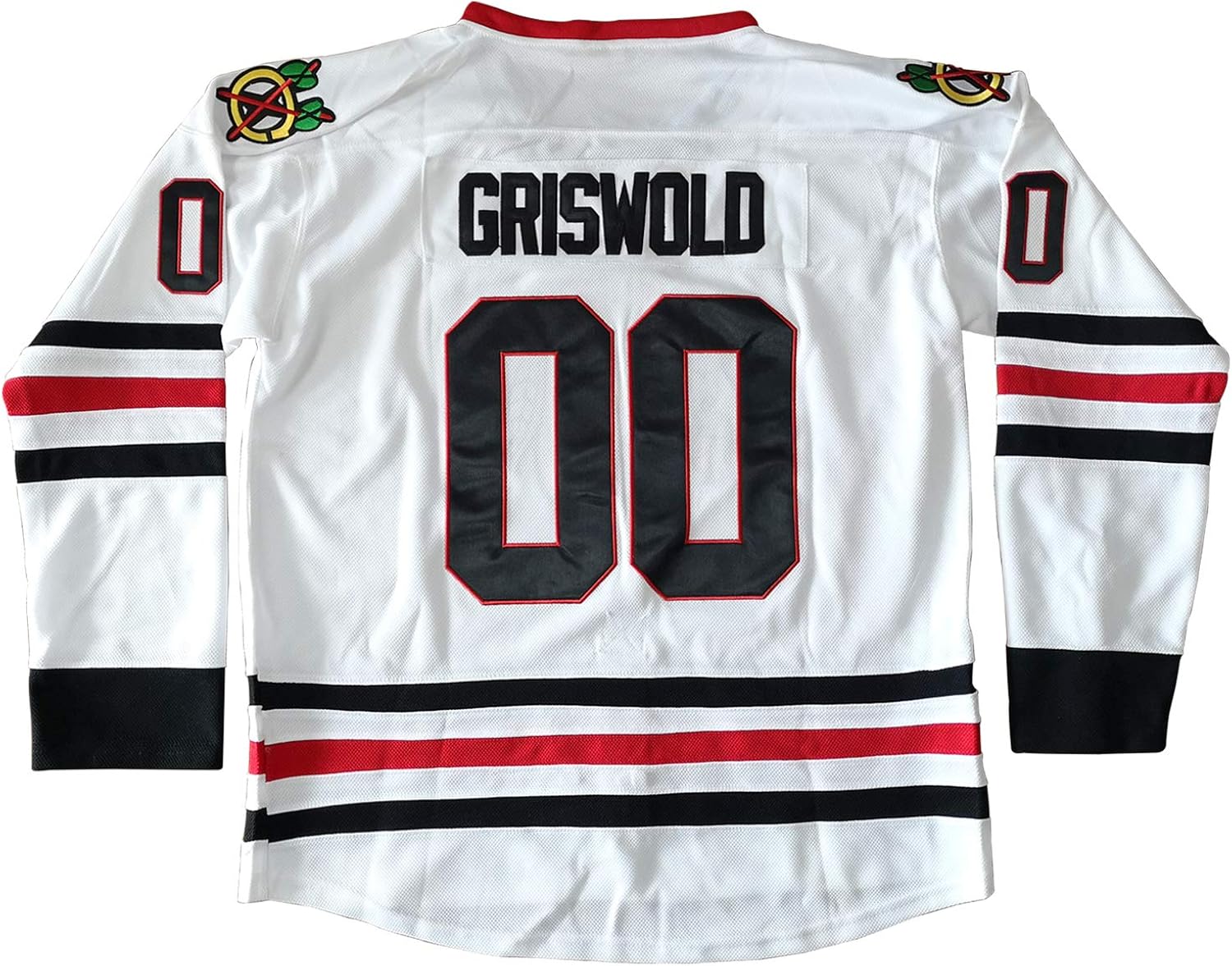 Clark Griswold 00 X-Mas Christmas Vacation Movie Hockey Jersey Stitched Men Ice Hockey Jersey White: Clothing