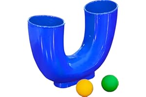 GENERIC Juggling Balls Skill Game Toy with 2 Balls - Reaction Game Gift Set for Boys, Girls, & Teens - Bop It Outdoor Games, Adult Toy for Family Fun, Perfect 10-Year-Old Boy Gifts (Blue)