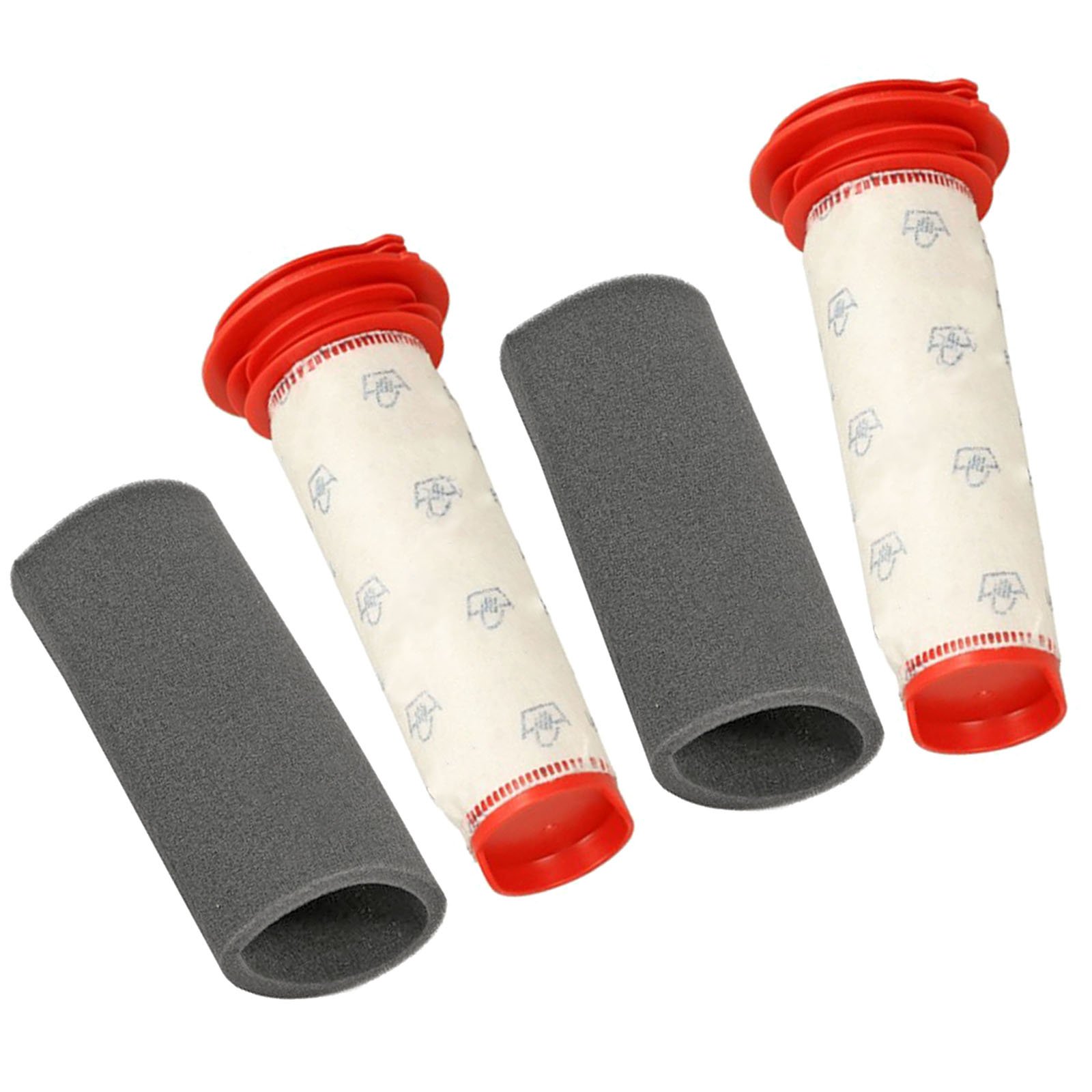 SPARES2GO Washable Main Stick Filter + Foam Insert for Bosch Athlet Cordless Vacuum Cleaner (2 of Each)